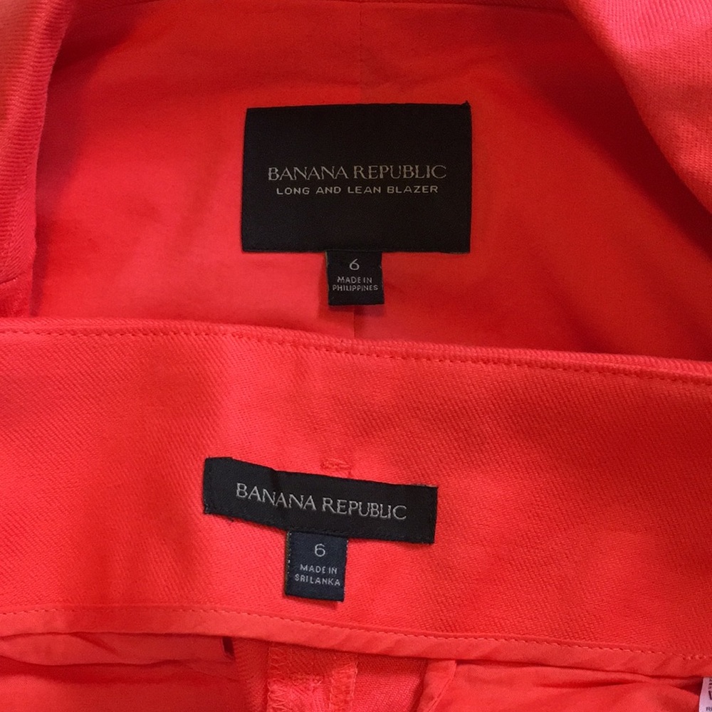 Banana Republic Coral Linen Blazer & Shorts Suit - Picture 11 of 15